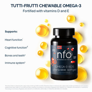 Omega-3 Kids Chewable Capsules with Vitamin D, Fish Gelatin- 120 Capsules