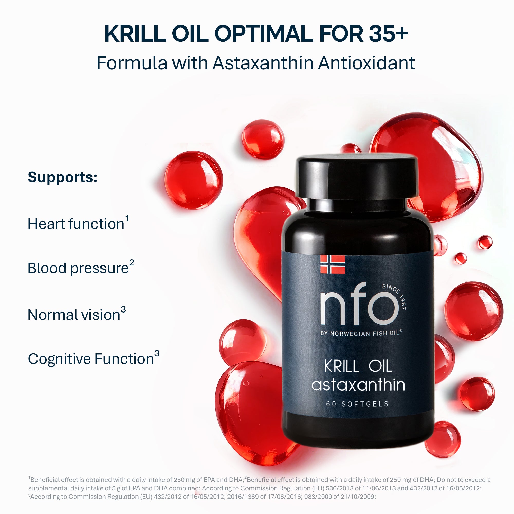 Omega-3 Krill Oil with Astaxanthin - 60 Softgels