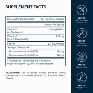 Omega-3 Kids Chewable Capsules with Vitamin D, Fish Gelatin- 120 Capsules