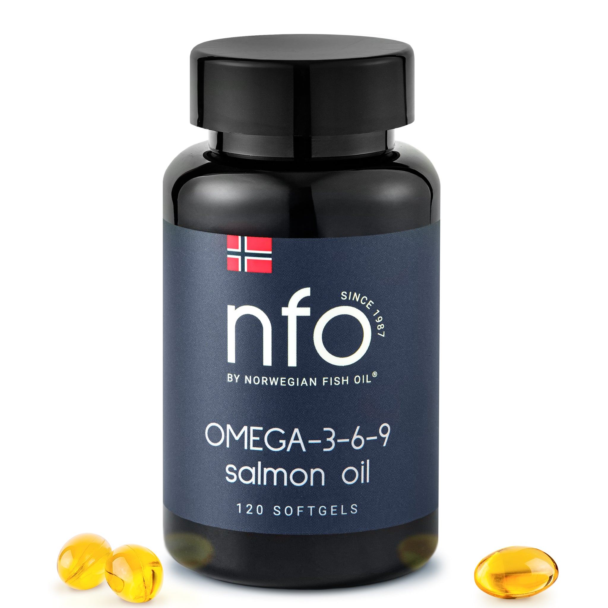 Omega 3-6-9 Salmon Oil with Fish Gelatin - 120 Capsules