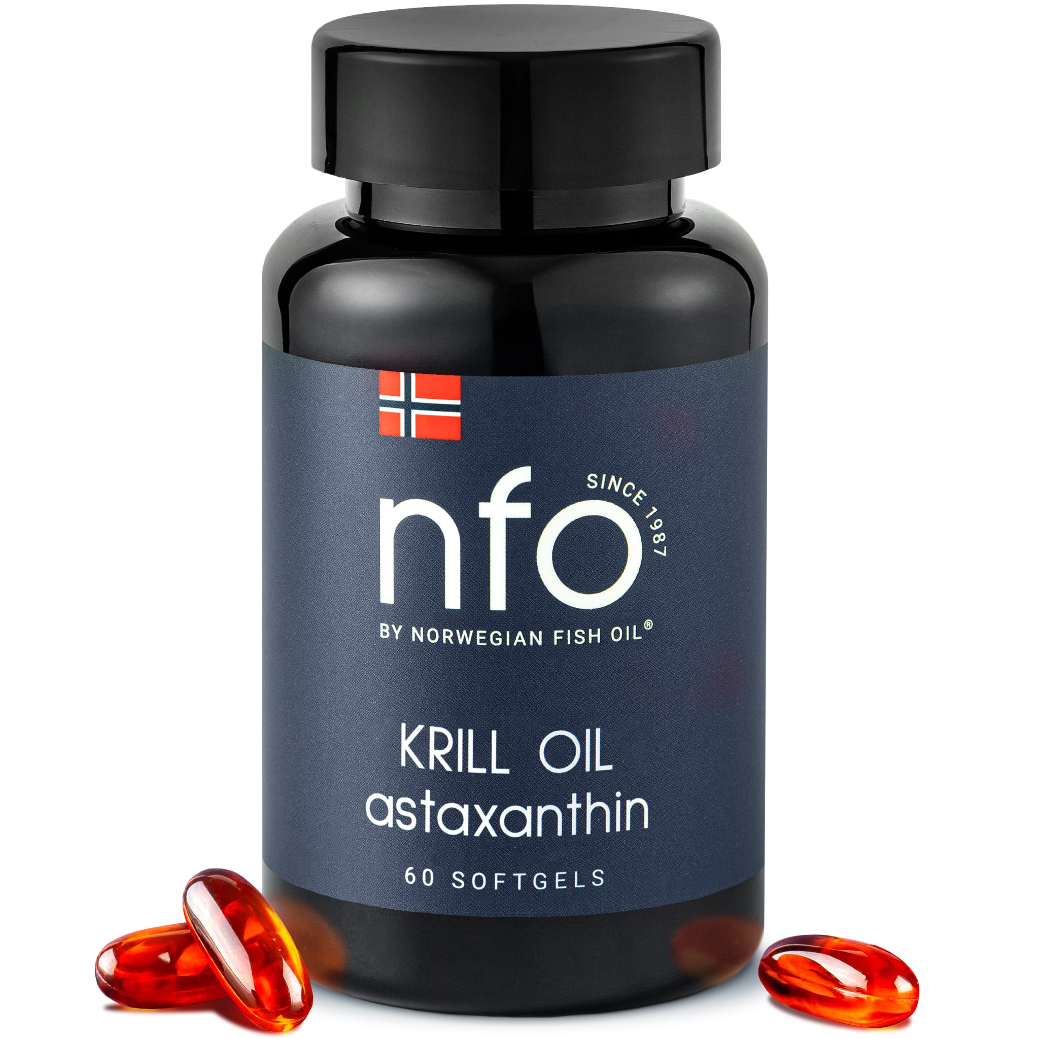 Omega-3 Krill Oil with Astaxanthin - 60 Capsules - FDA