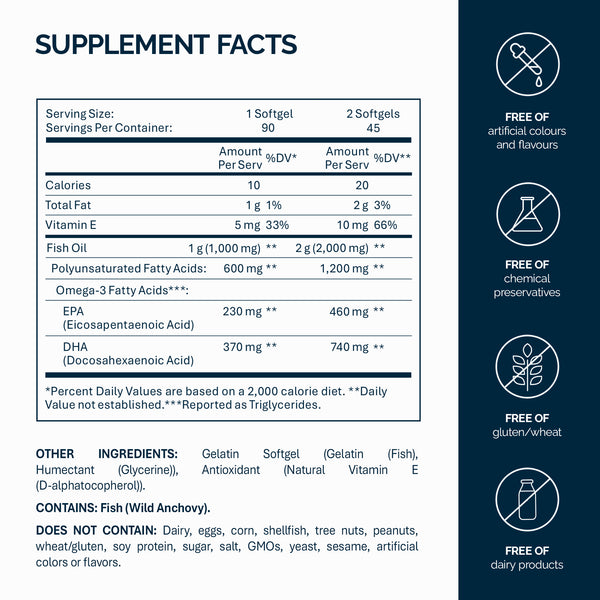 Omega-3 Strong DHA - 90 Kapseln